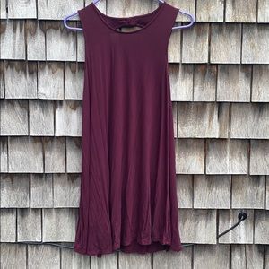 Loose maroon summer dress
